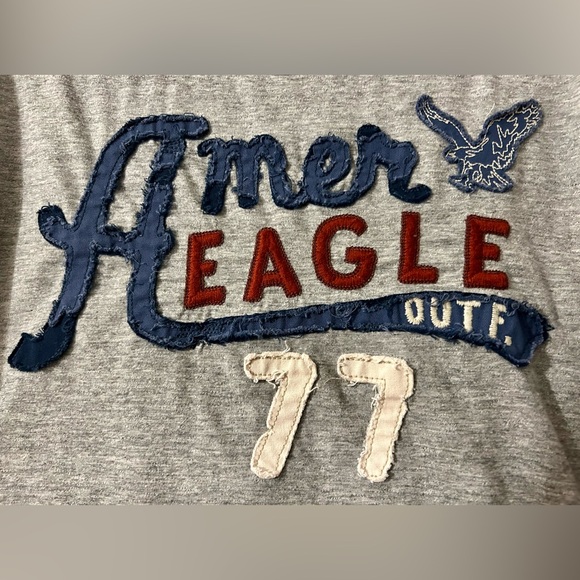 American Eagle Outfitters 77 Gray Tee - Picture 2 of 3